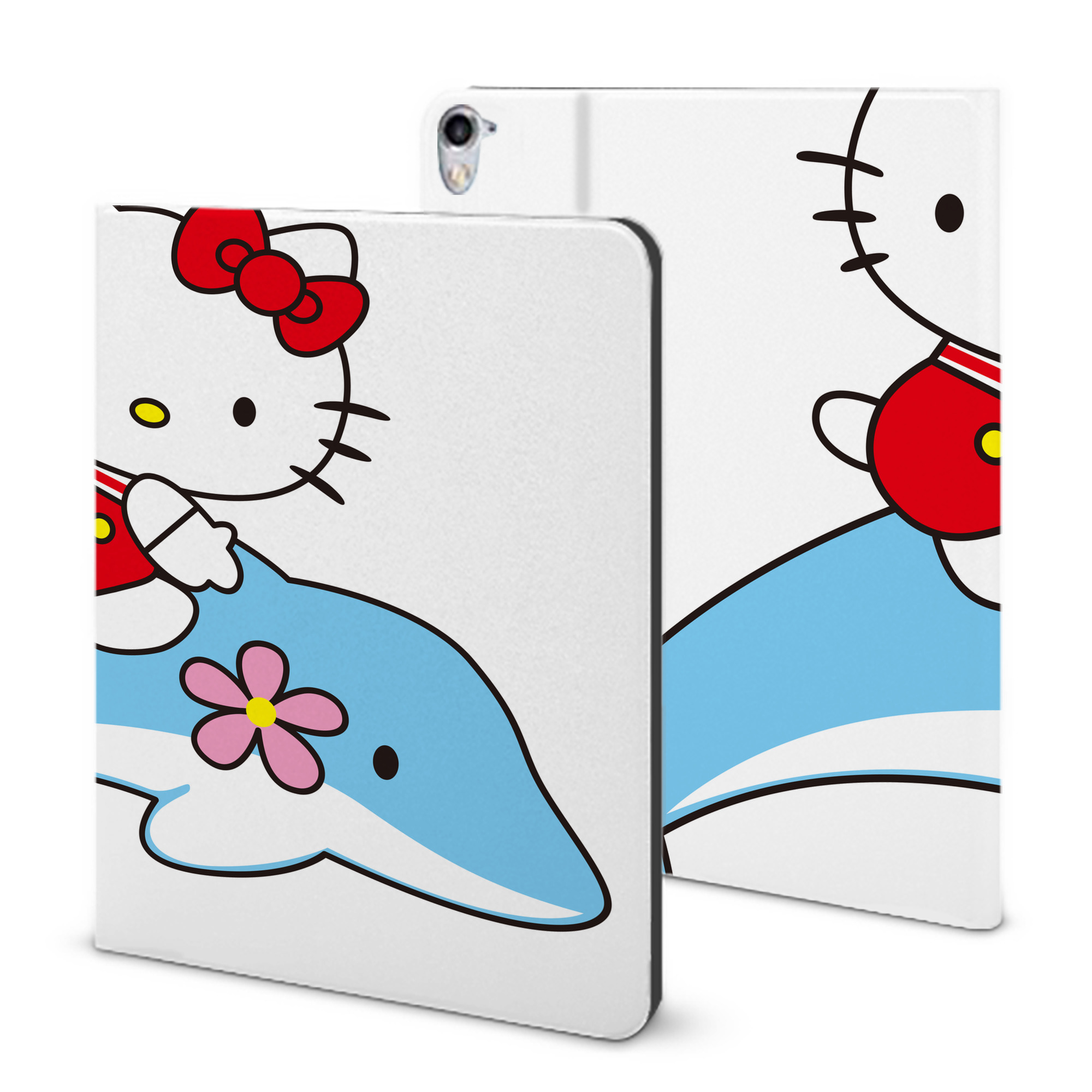 （画像用） Hello Kitty ハローキティ IPad ケース ブック型 PUレザー TPU 耐衝撃 軽量 薄型 ペン収納なし 全面保護 IPad 各モデル対応